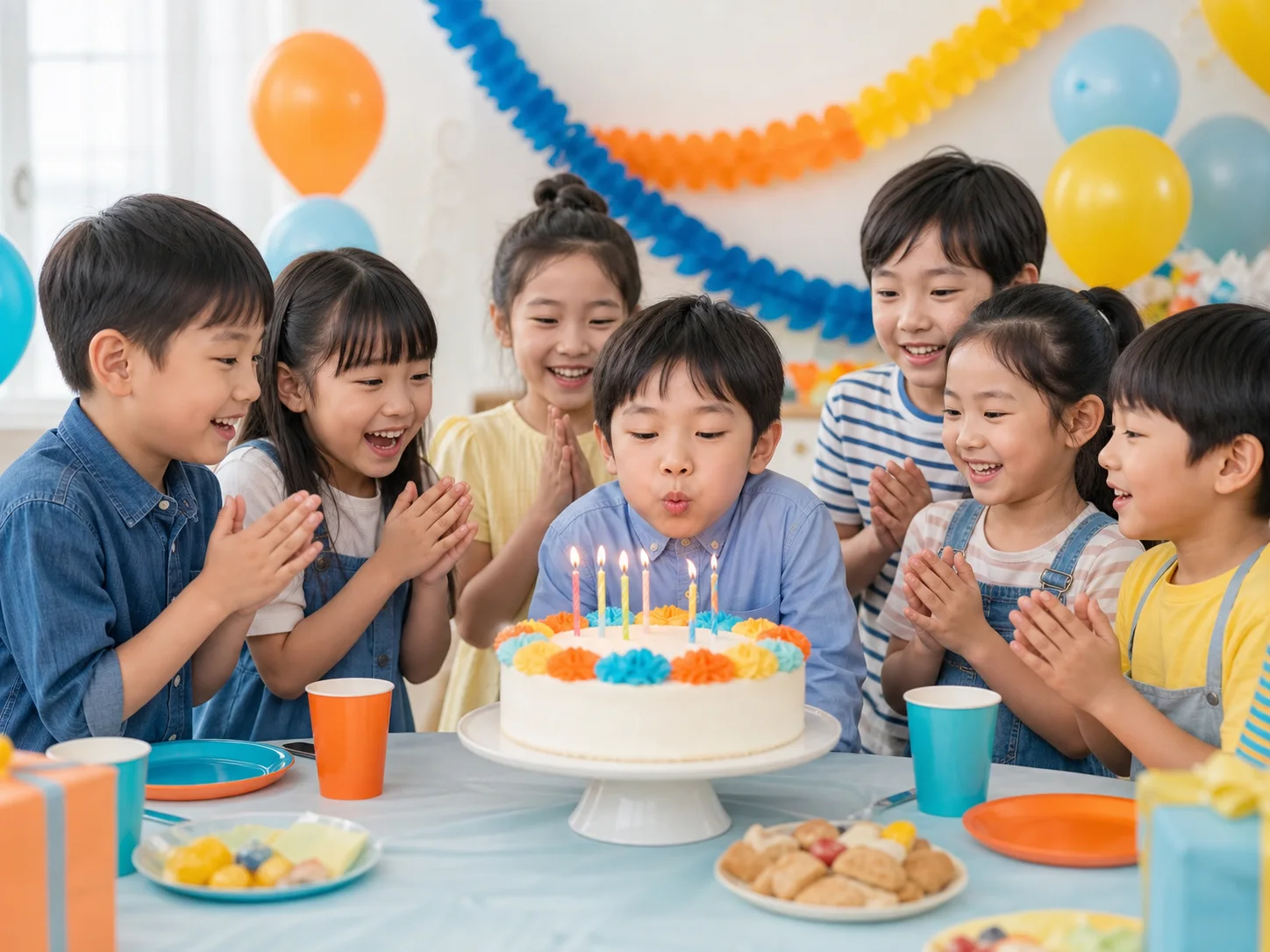 小壽星與朋友一同慶祝生日
