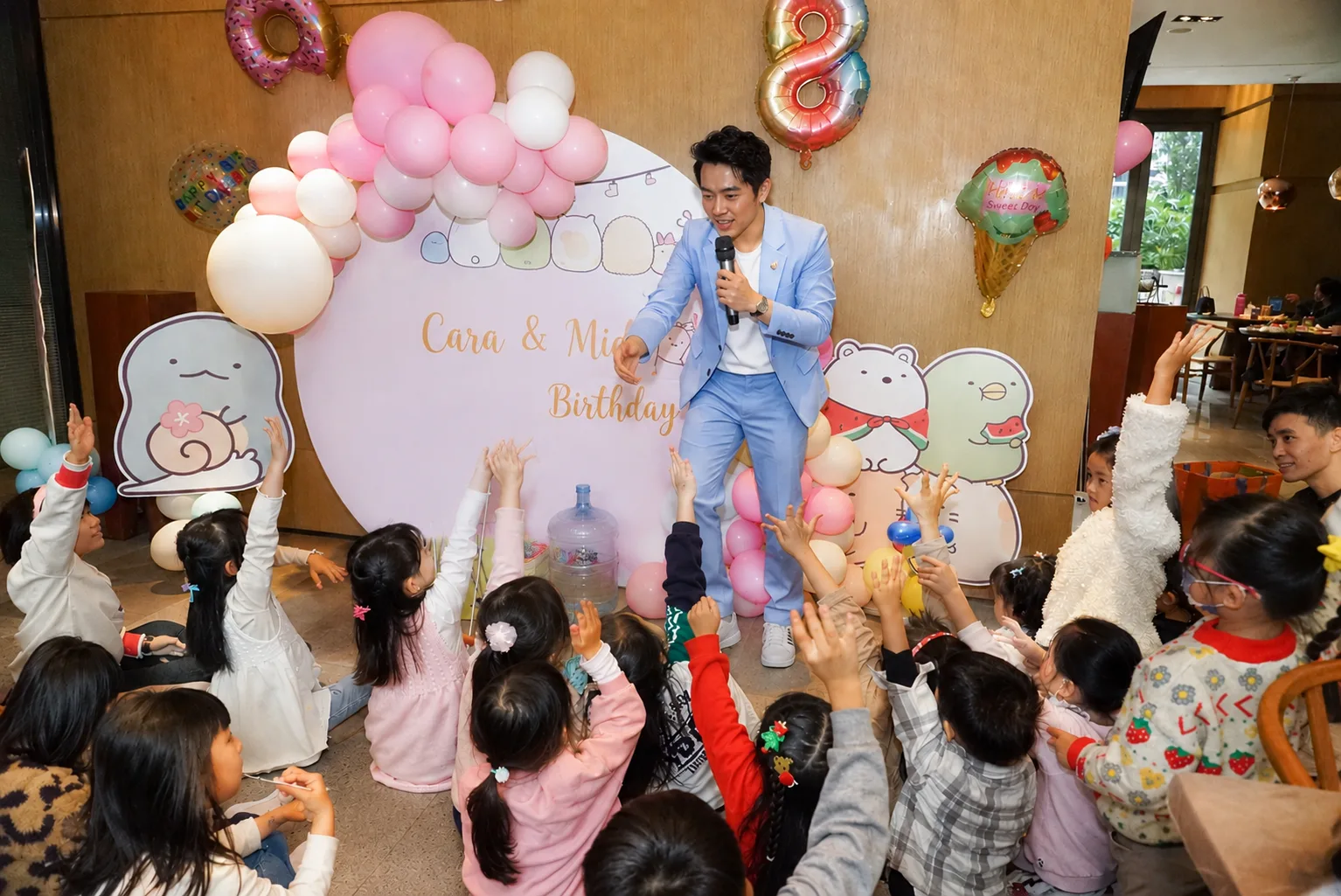 Magic Party magician leading an interactive children's birthday show in Macau
